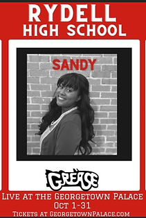 Danielle Kaigler as Sandy in Grease at The Georgetown Palace Theatre (Rydell High School)