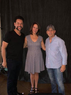 Laurie Winckel with PCG CEO Bernard Porter and Nashville record producer Keith Thomas in his Nashville studio