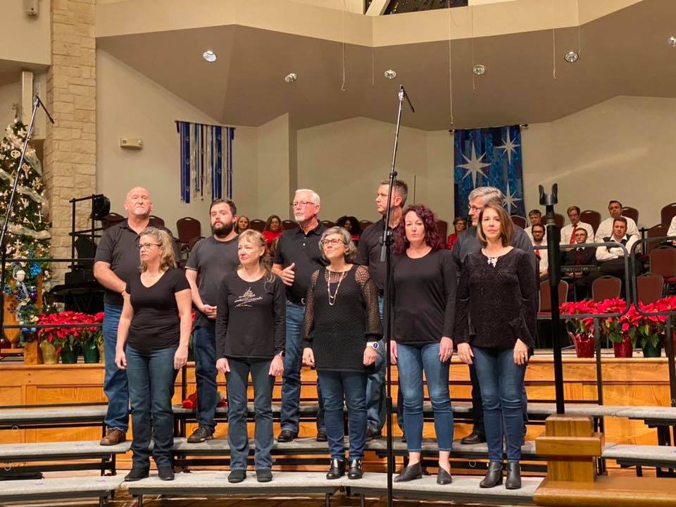 Gradient a cappella group performing holiday choral selections