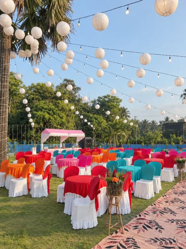 Bespoke outdoor royal banquet and celebration venue by Parvah