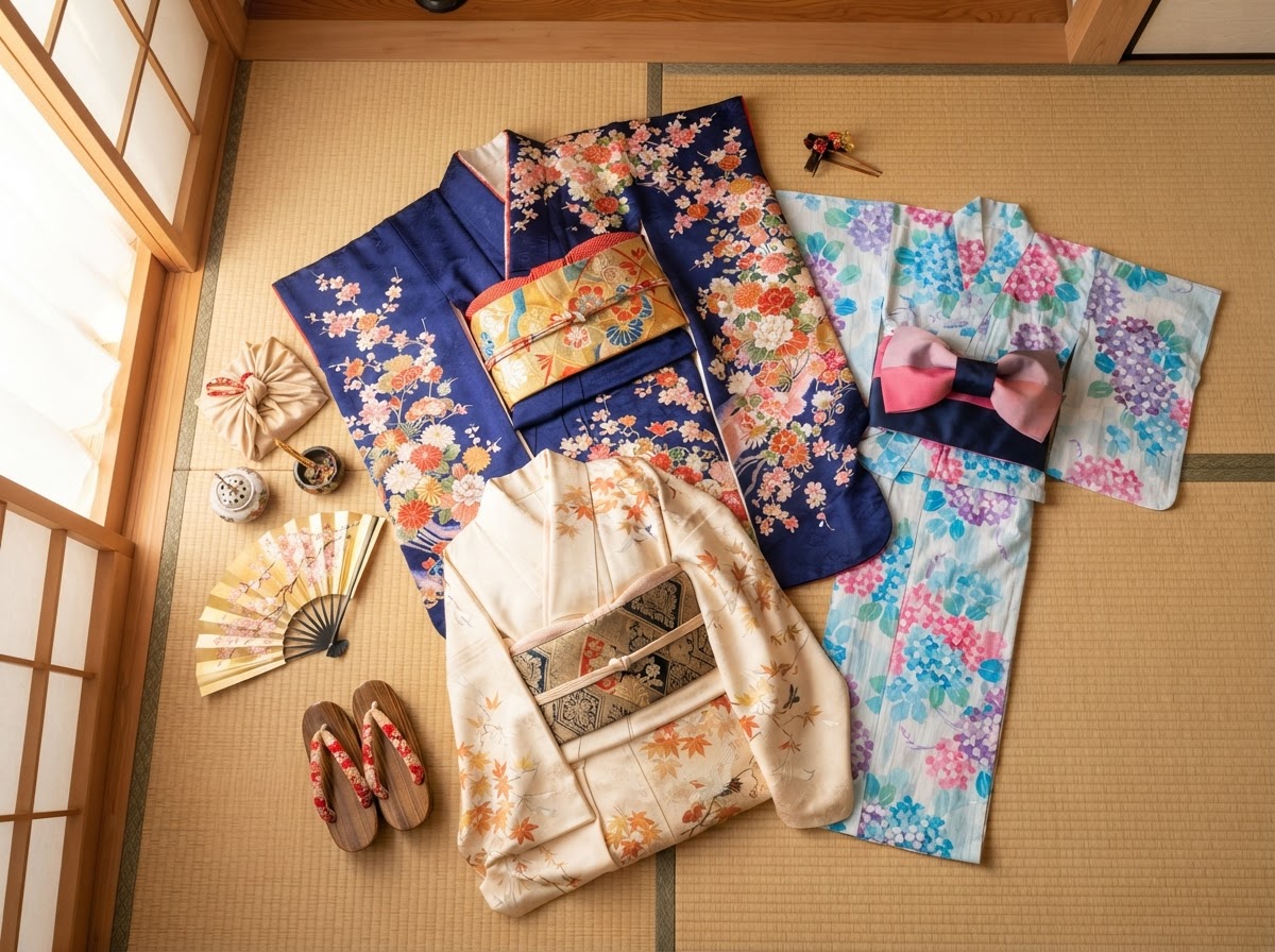 Authentic Kimono and Yukata garments