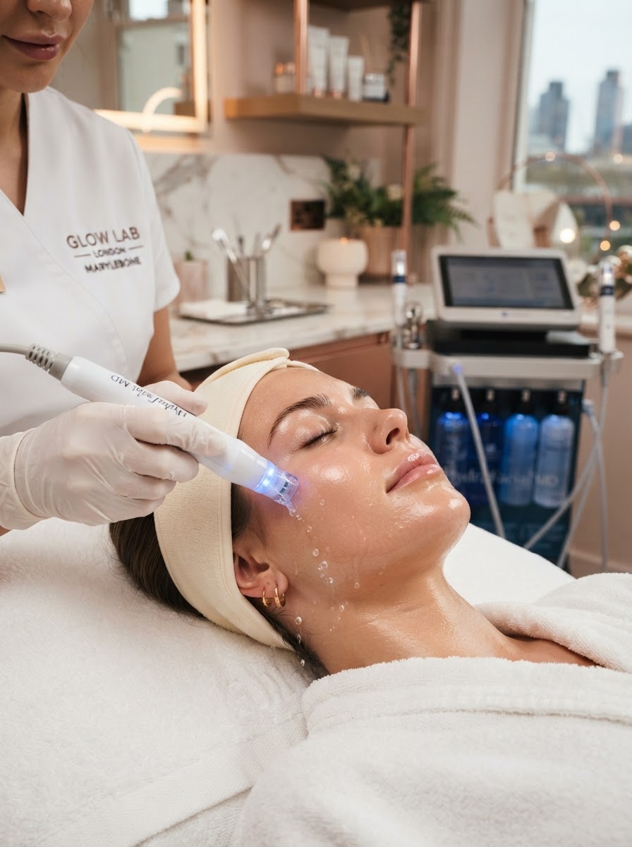 Hydrafacial treatment in progress — ILLAF Beauty Bar London