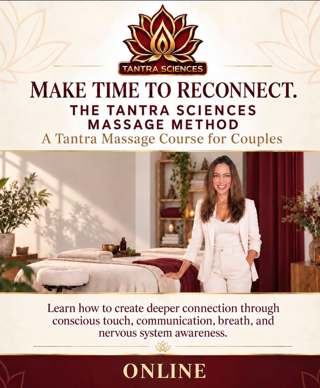 The Tantra Sciences Massage Method — Official Workshop Banner