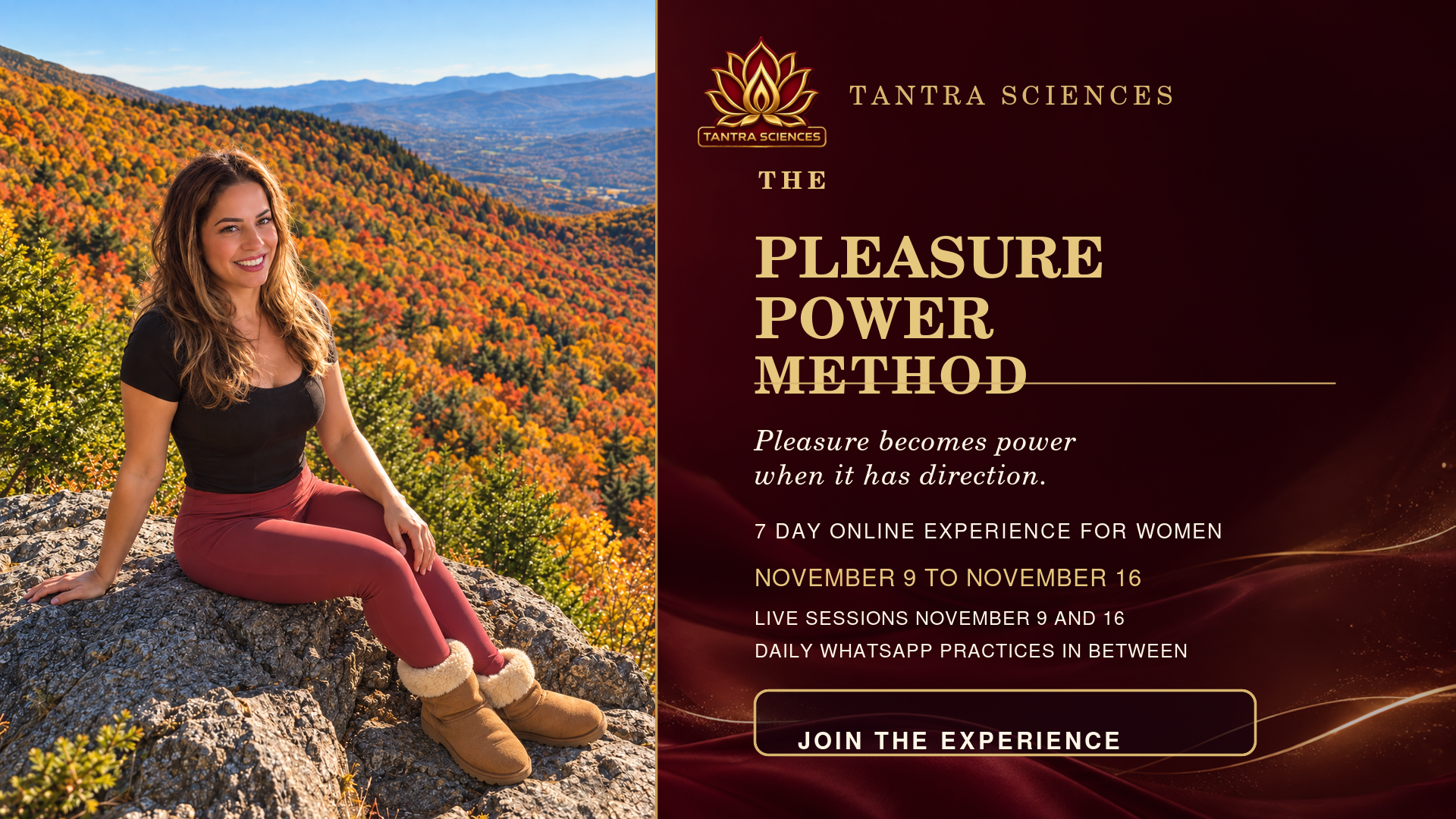 THE PLEASURE POWER METHOD — Official Workshop Banner