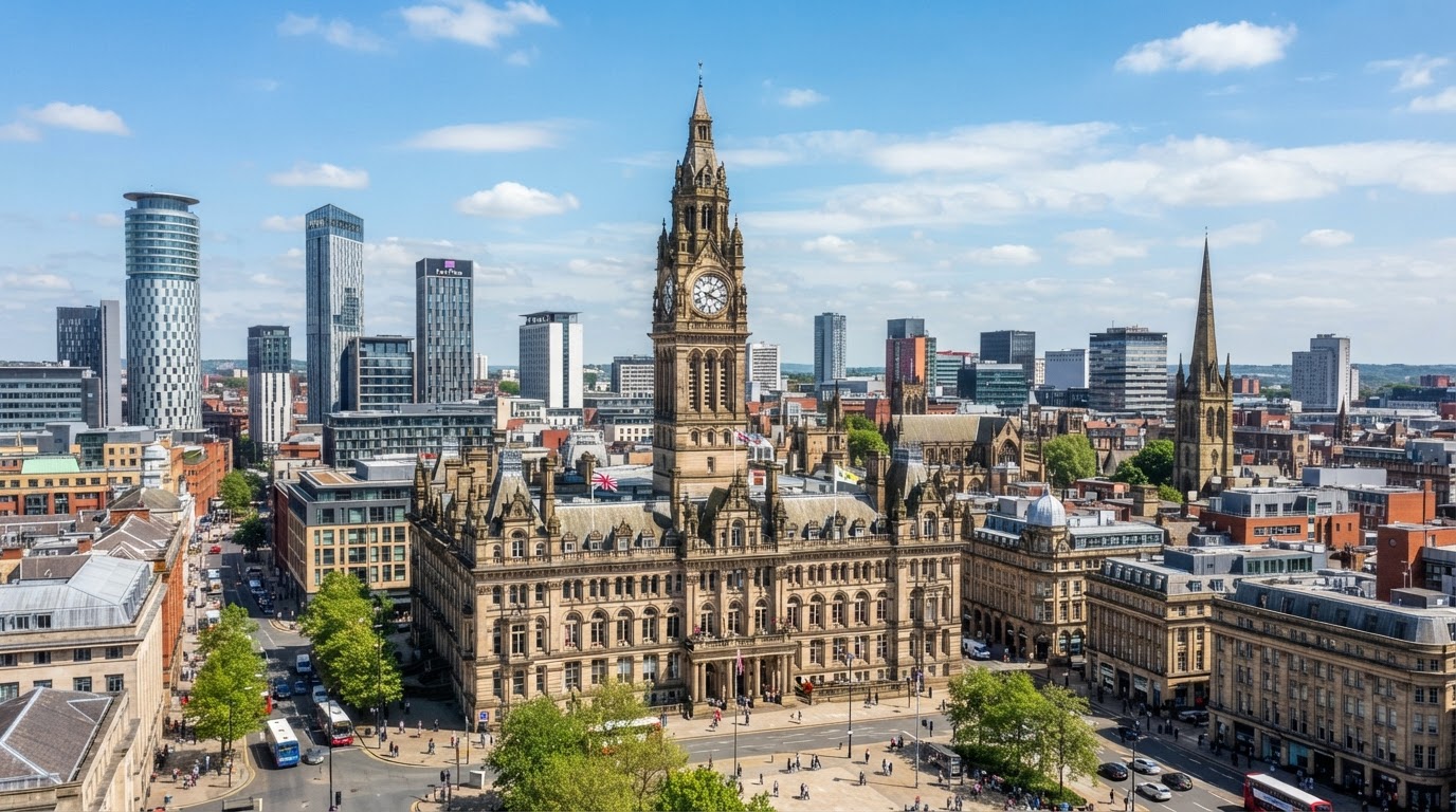 Wakefield city centre skyline