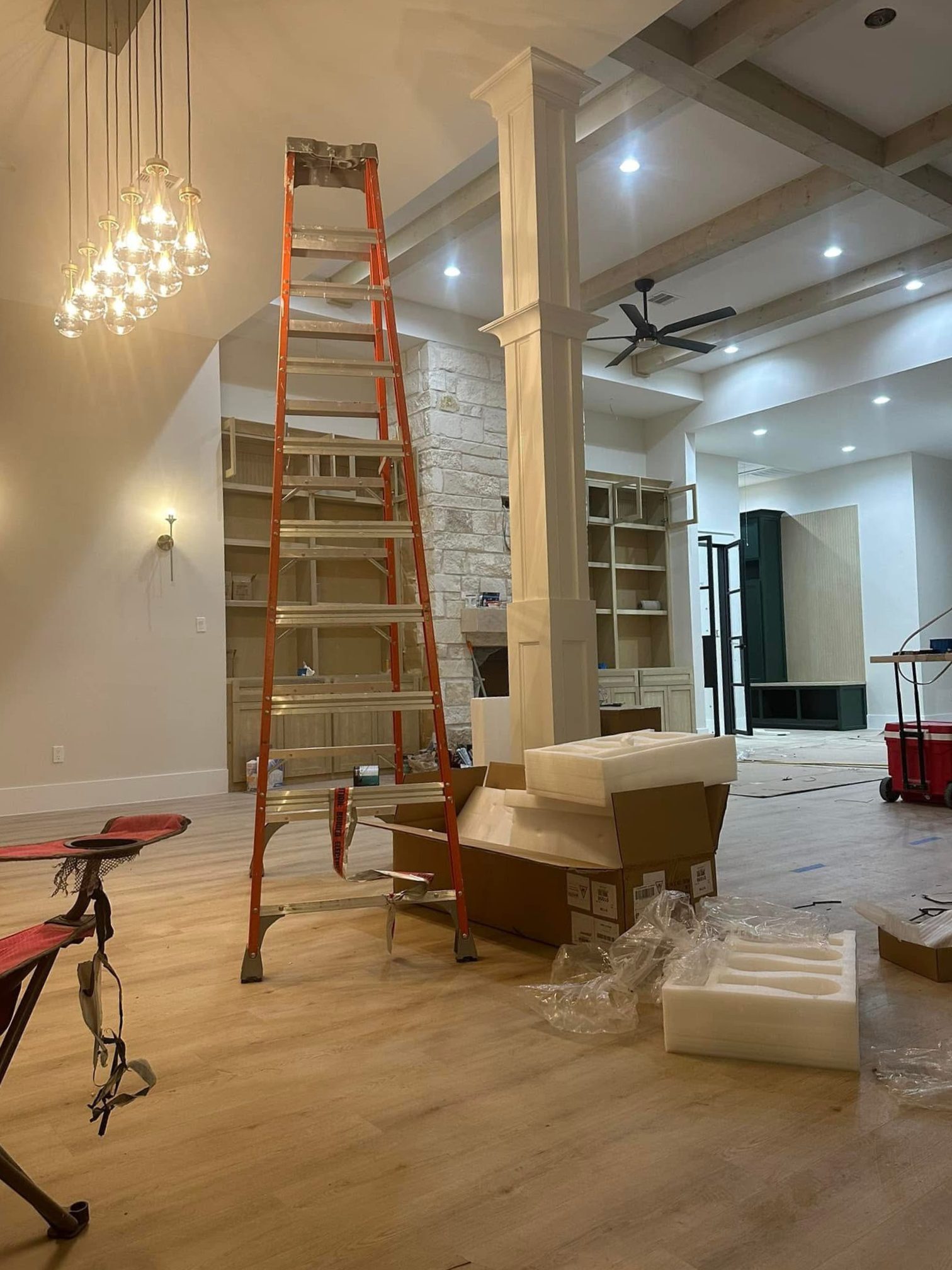 Residential electrical in a home under construction