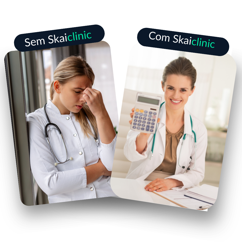 Comparativo: Sem Skaiclinic vs Com Skaiclinic