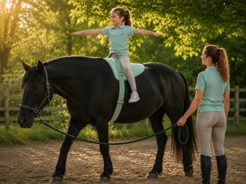 Kind beim Reiten auf dem Waldhof