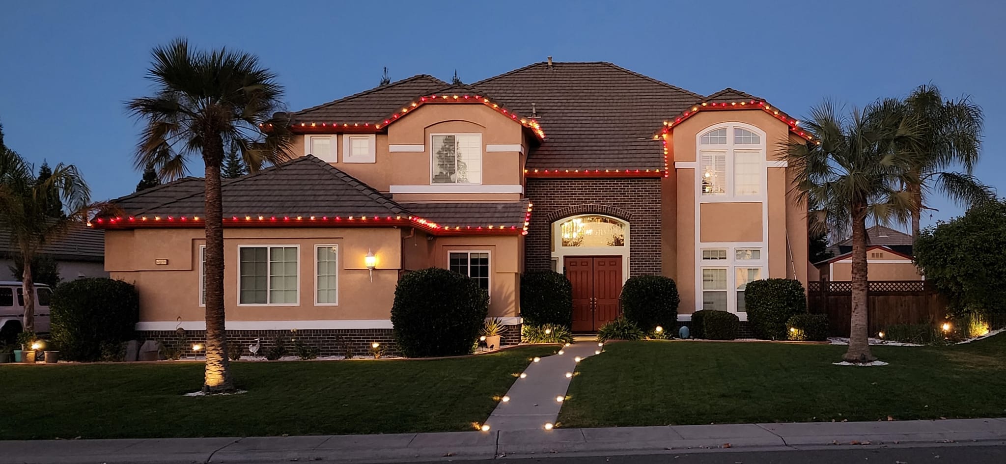 Sacramento red and white holiday lights