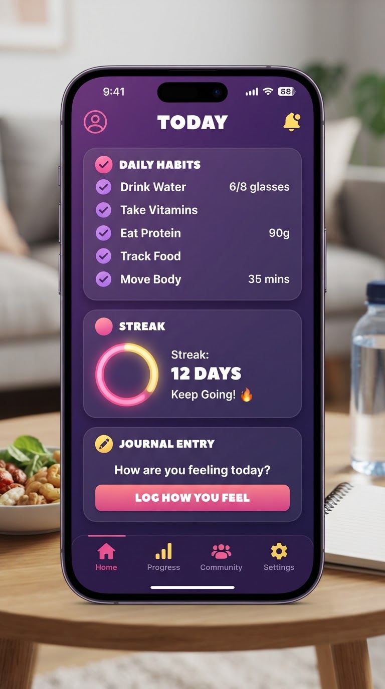 Rewrite Lifestyle App - today screen