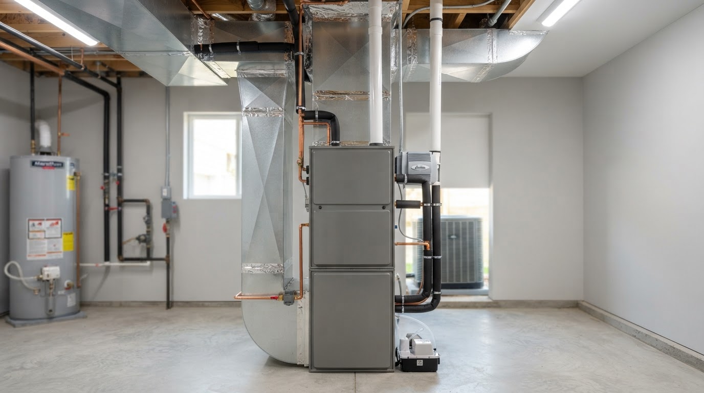 HVAC installation project completed by Pj's Remodeling Service LLC in Easton, PA