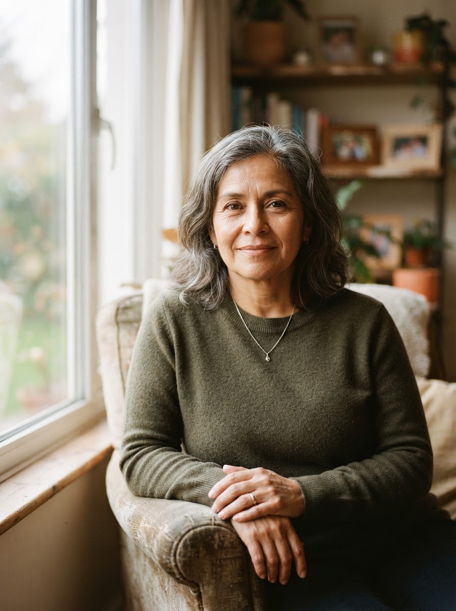 A calm, resilient adult portrait