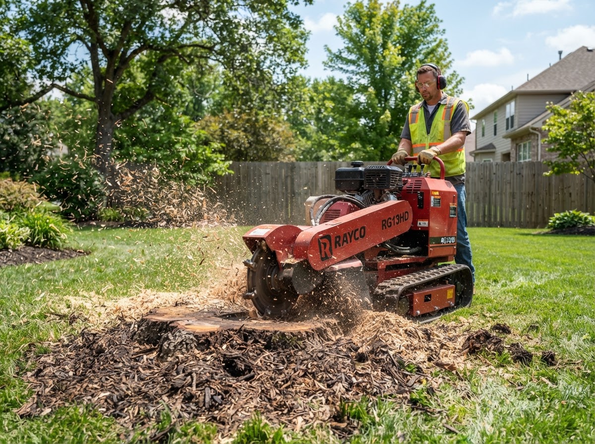 Stump Grinding performed by Mayes Tree Service