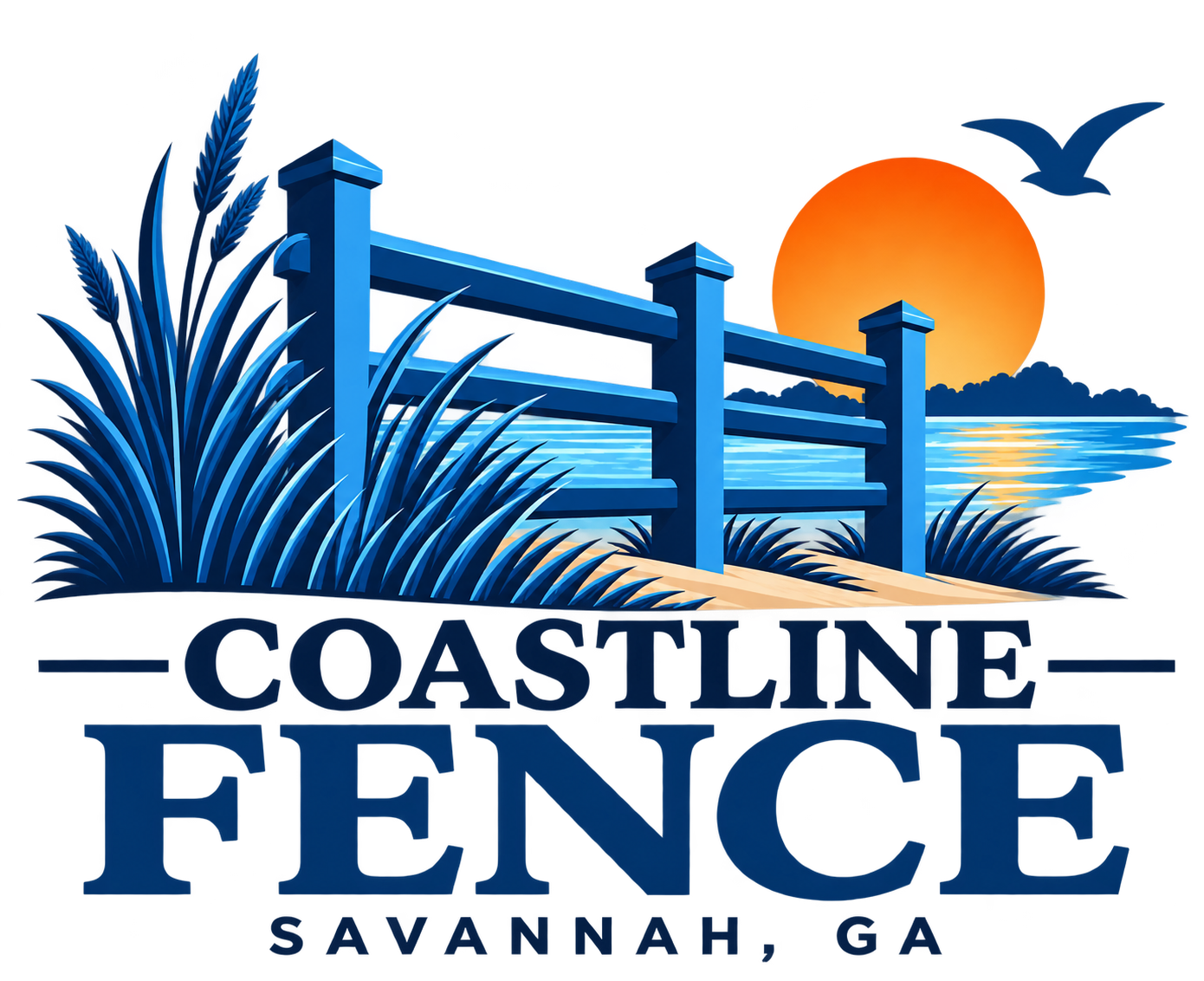 Coastline Fence company logo — residential fence contractor serving Savannah and Richmond Hill, Georgia