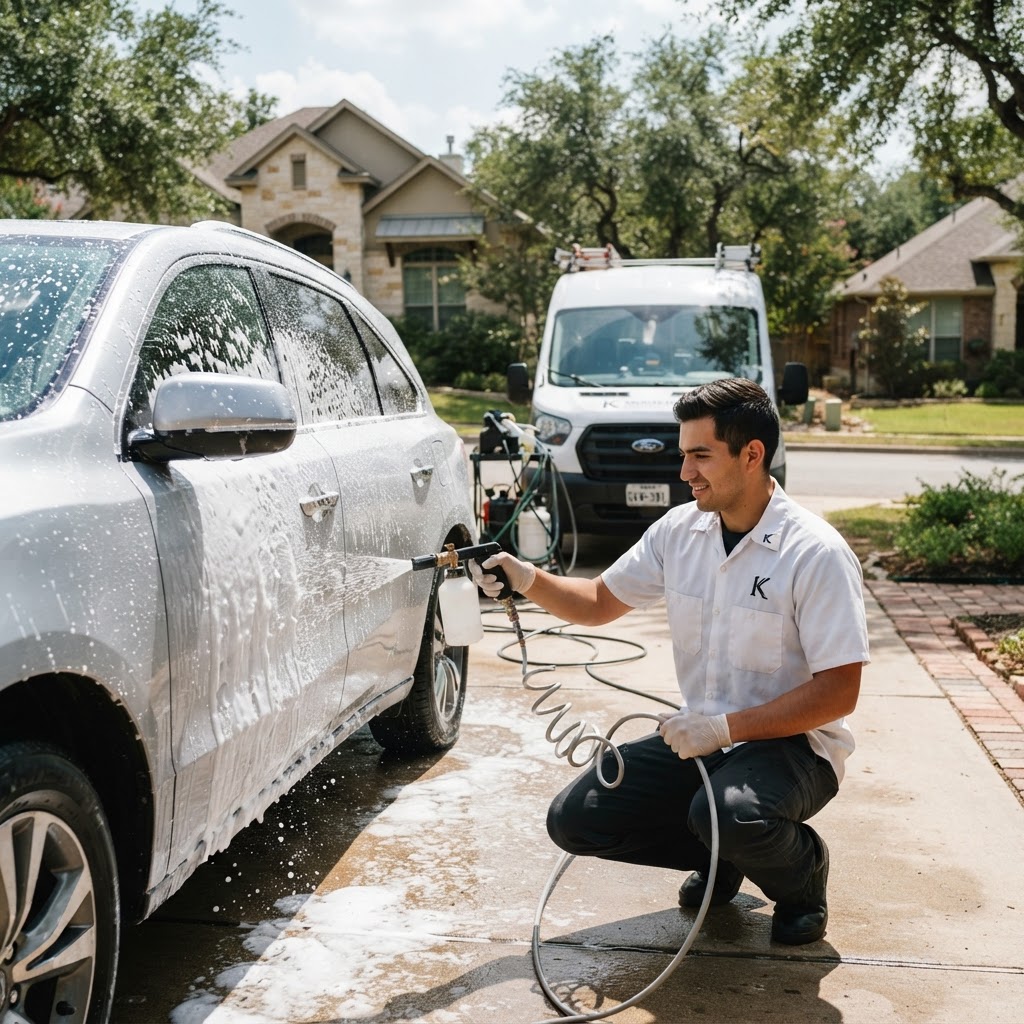 KlenCars mobile detailing work in Leander