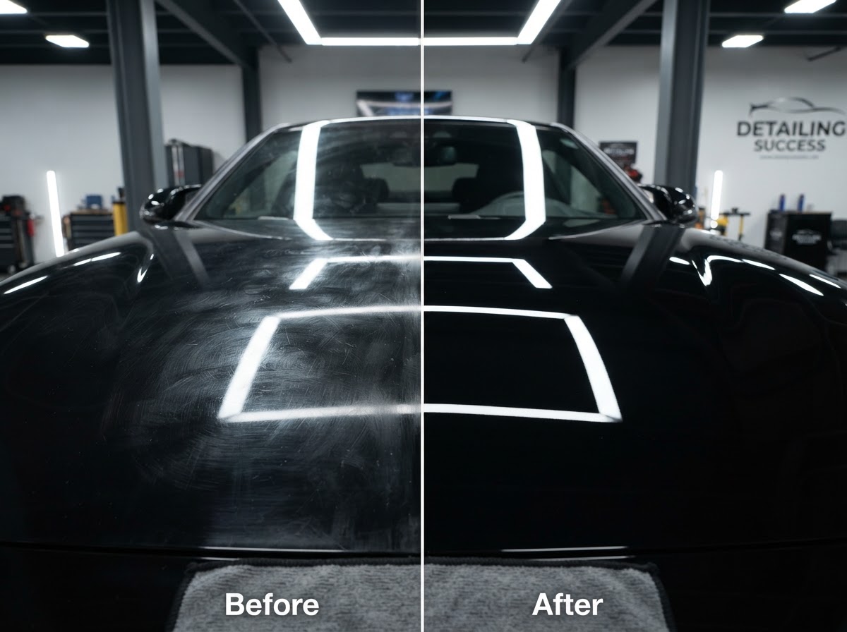 Before and after KlenCars Paint Correction