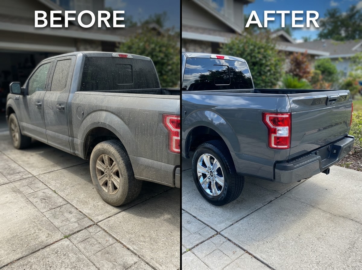 Before and after KlenCars Full Detail