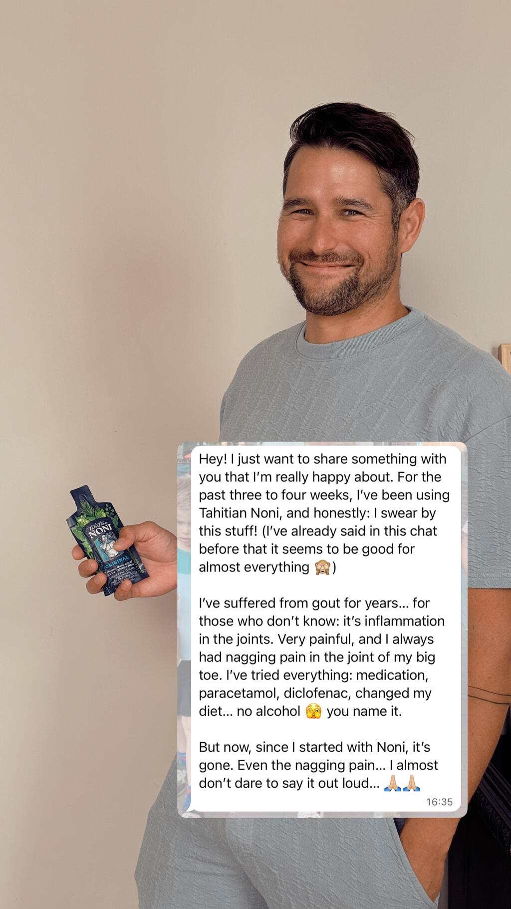 Noni and Gout Testimonial