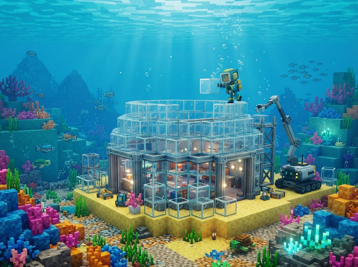 Underwater Base — step 2: Add a door entrance & airlock
