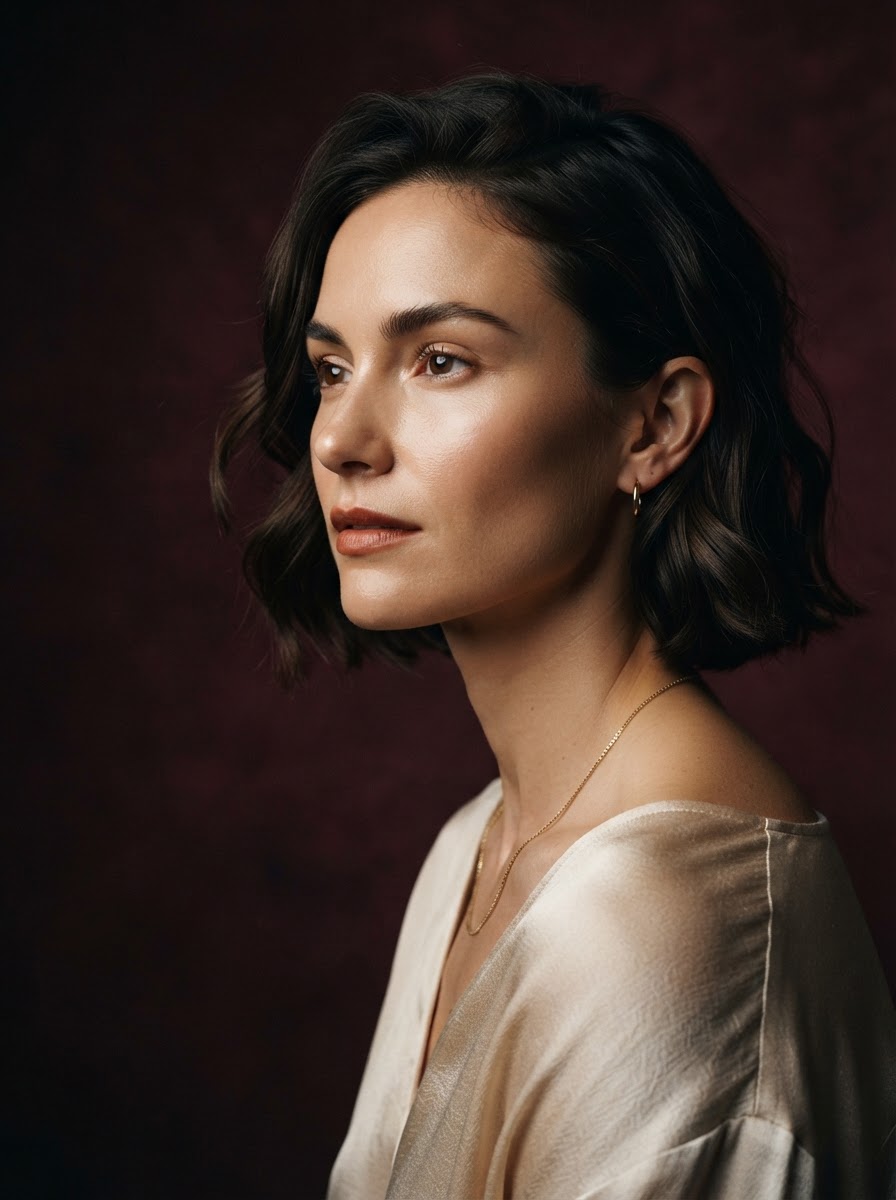 Editorial beauty portré — prémium szépségipari kampány