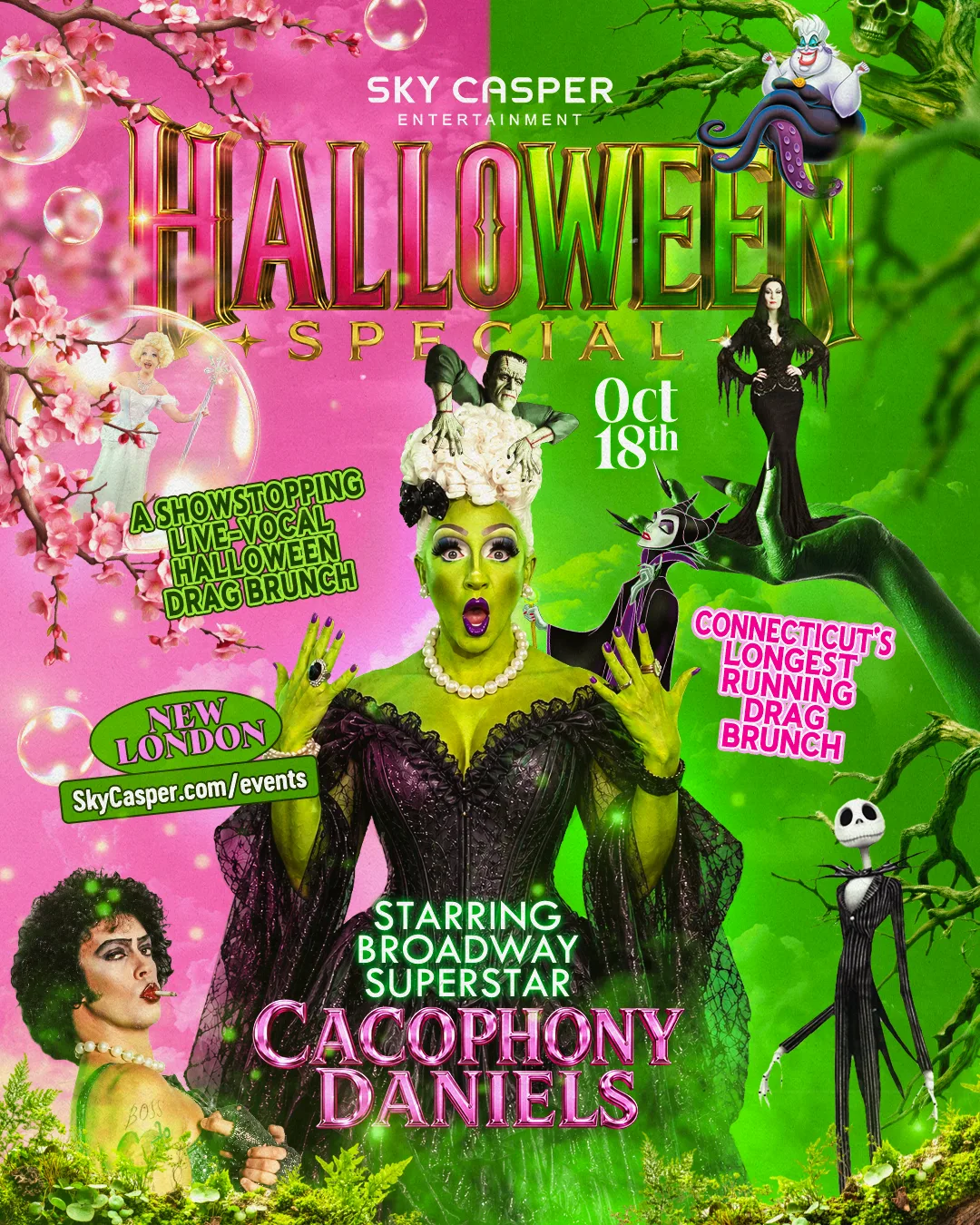 Halloween Drag Brunch w/
Broadway Star Cacophony Daniels