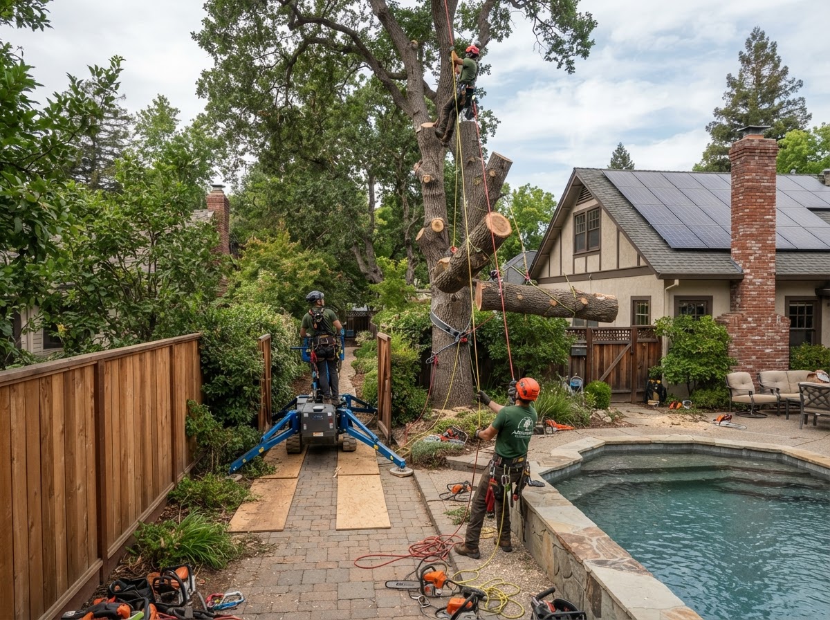Tight-Quarter & Confined Space Removal by Honey Bee Tree Service in Sacramento, CA