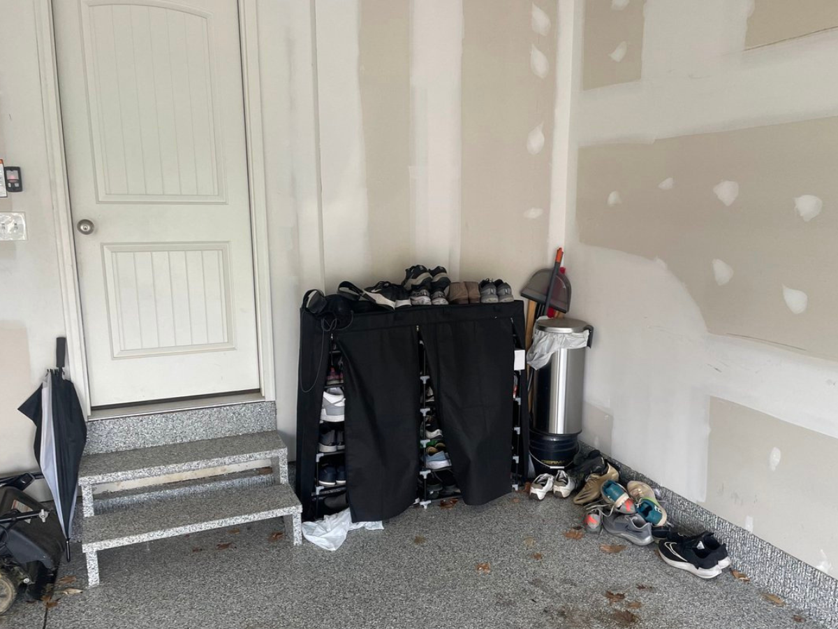 Before: Easy Access Shoe Storage