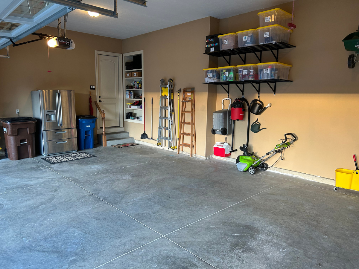 After: Cleared Floor + Wall Storage