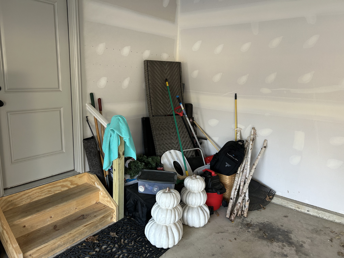 Before: Labeled Storage Bins + Fresh Paint