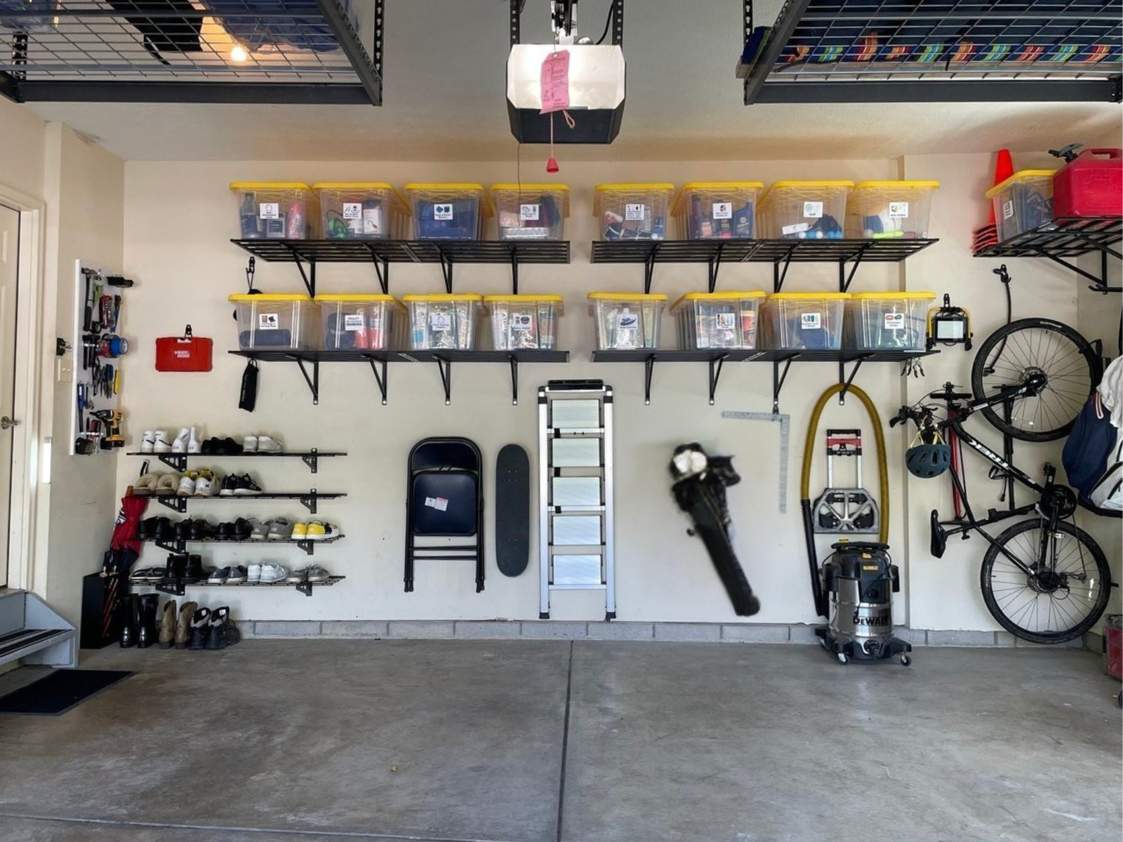 After: Wall Storage + Floor Space