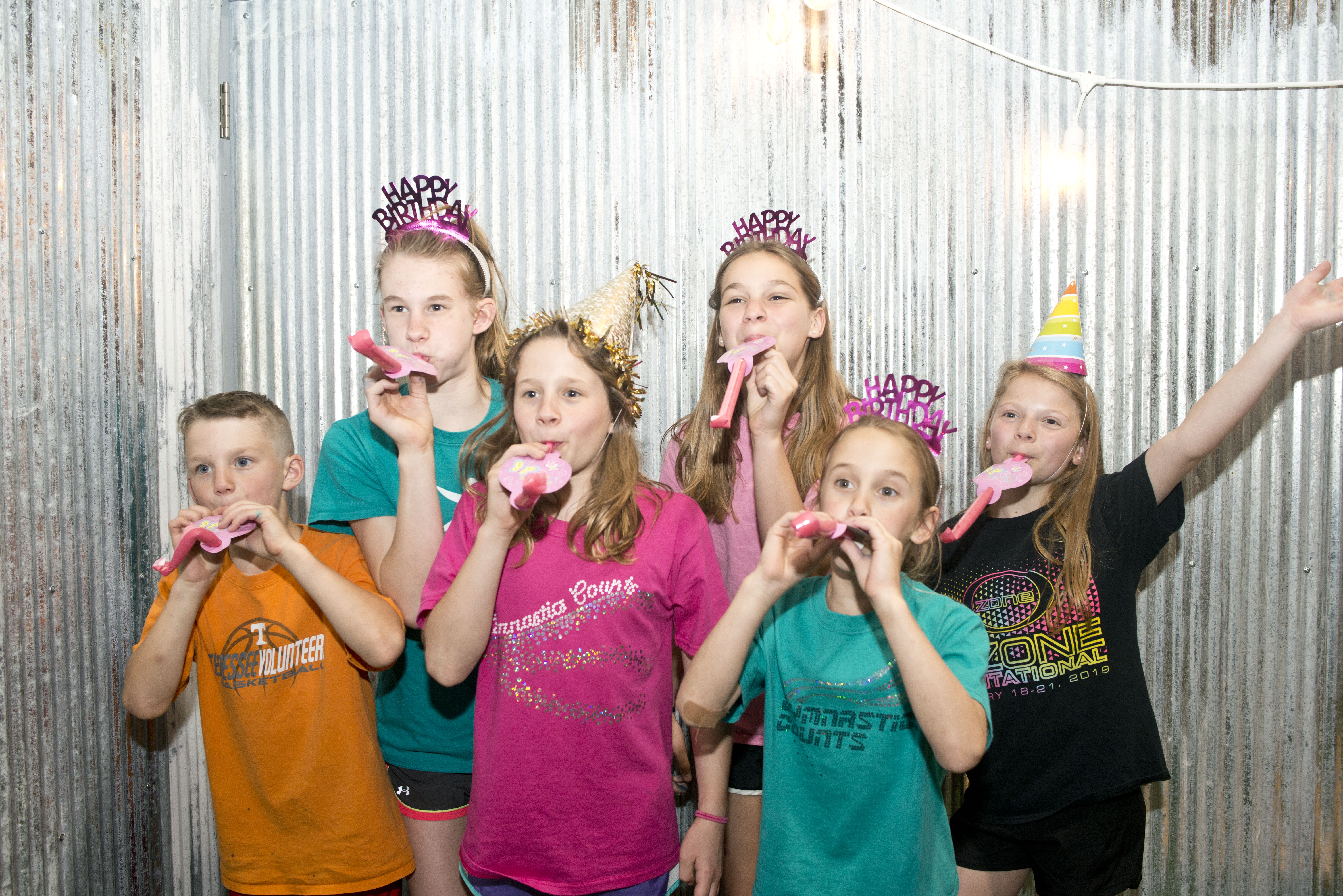 Kids playing together during a Gym Counts birthday party