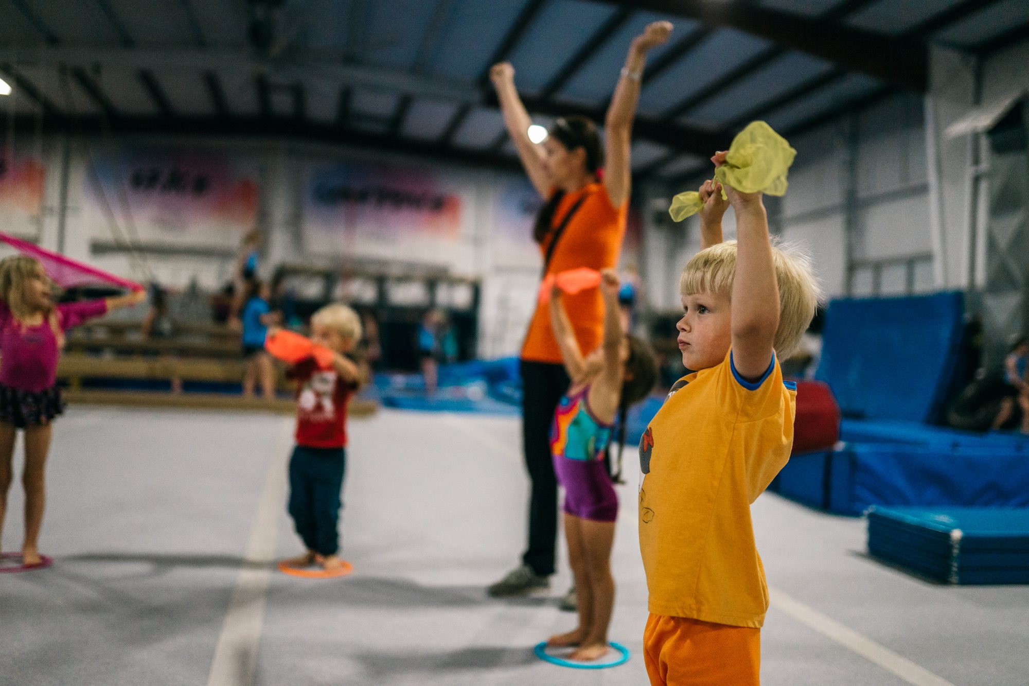 Young gymnast celebrating at Gym Counts