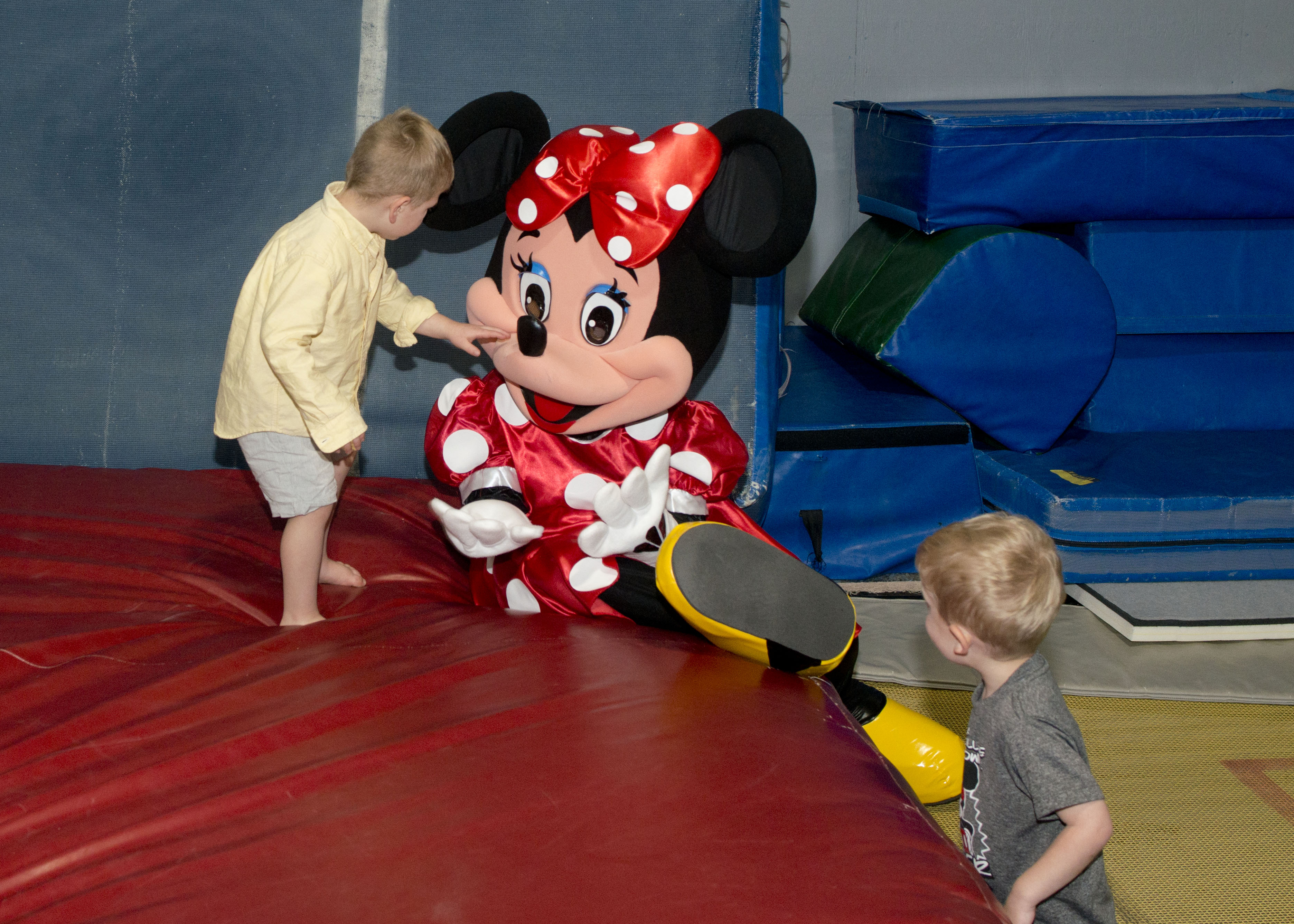 Children in active play during a Gym Counts birthday party