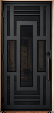 Scottsdale Favorite — Modern Deco iron security screen door by Kartchner Kustoms