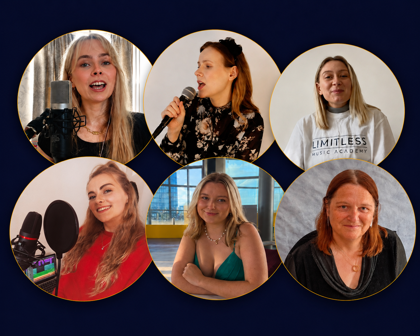 Some of the online singing tutors at Limitless Music Academy