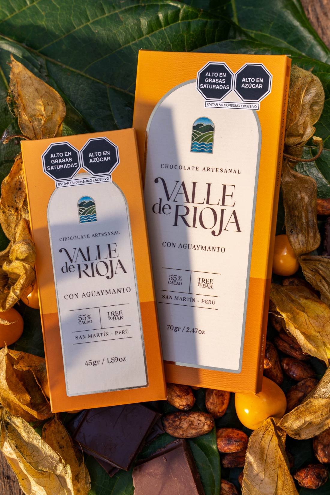 Barras con sabor Valle de Rioja con aguaymanto