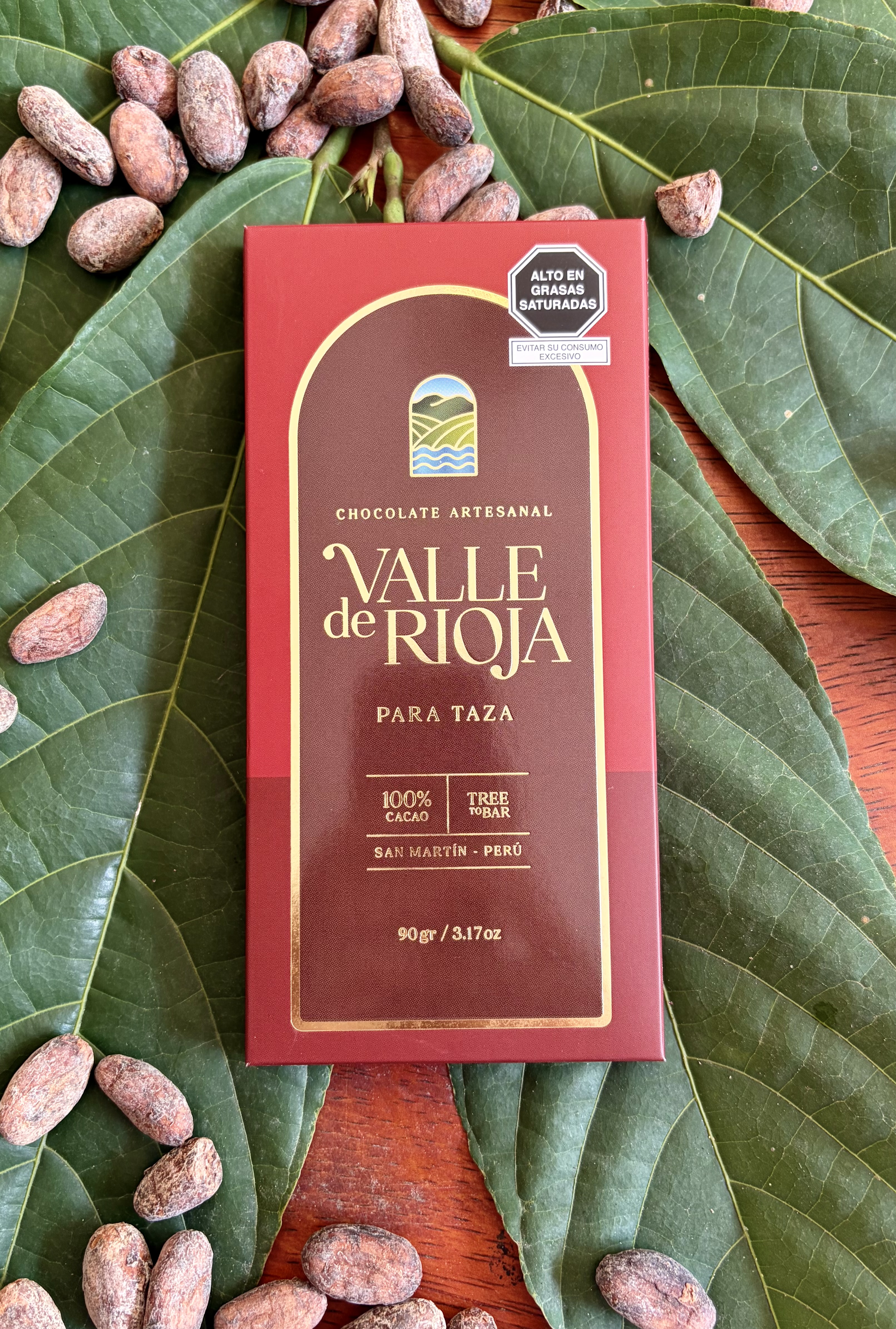 Chocolate para taza Valle de Rioja, pasta fina de cacao 100%