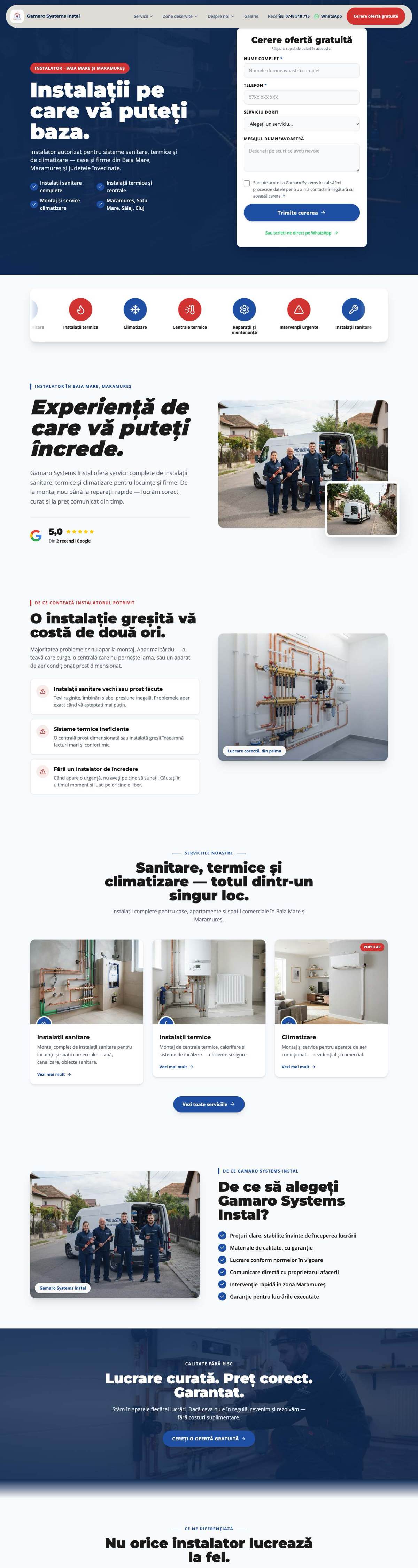 Site Gamaro Systems Instal