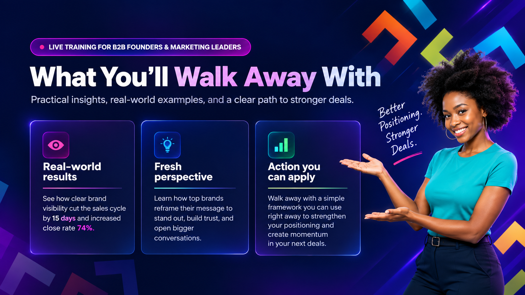 What You'll Walk Away With - Live Training For B2B Founders & Marketing Leaders
