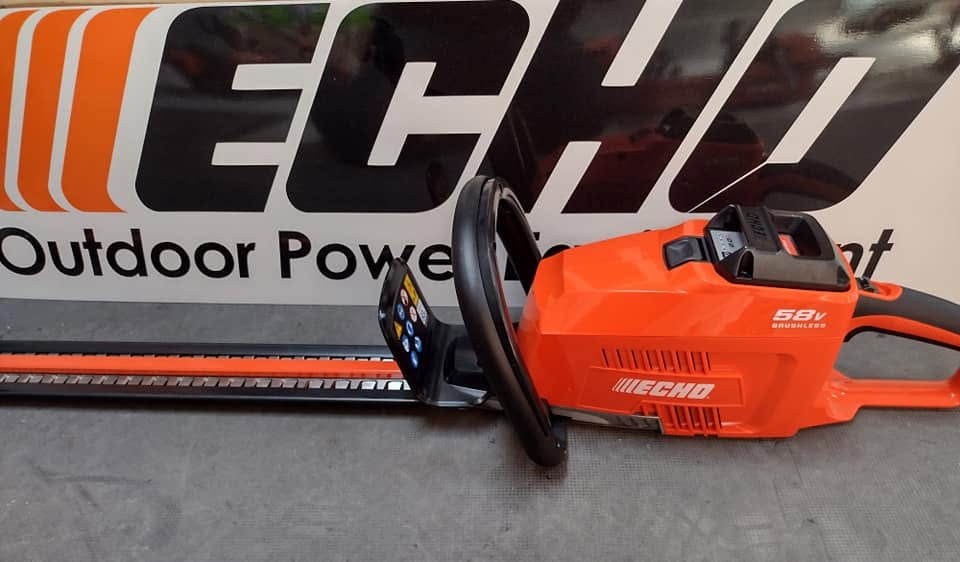 Echo 58V brushless cordless hedge trimmer side profile
