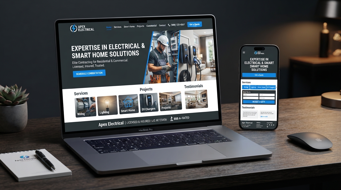 Apex Electrical & Smart Tech website design template