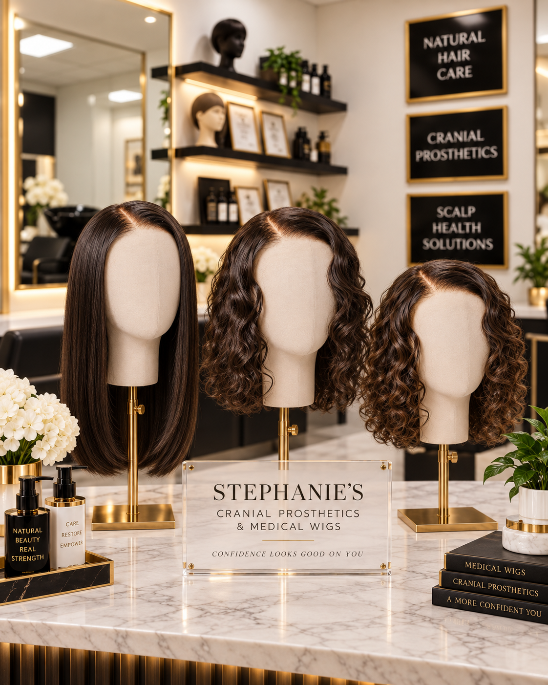 Stephanie's Cranial Prosthetics & Medical Wigs - Divine Crown Hair Loss Solution