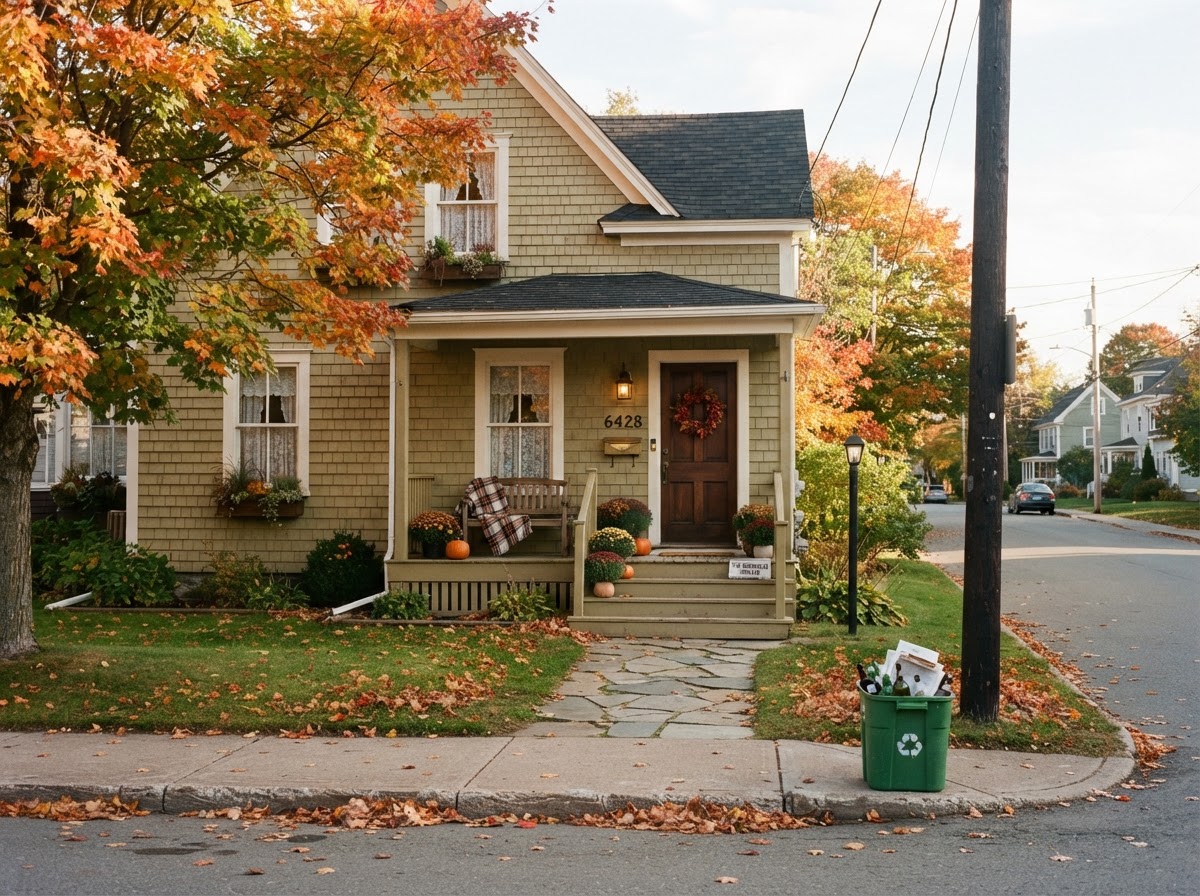 A welcoming Halifax residential home exterior with a porch and mailbox