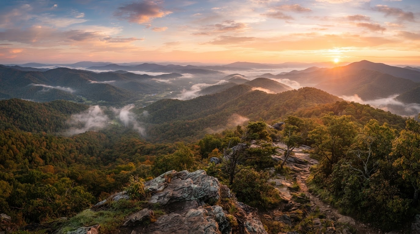 Appalachian mountain landscape in North Carolina