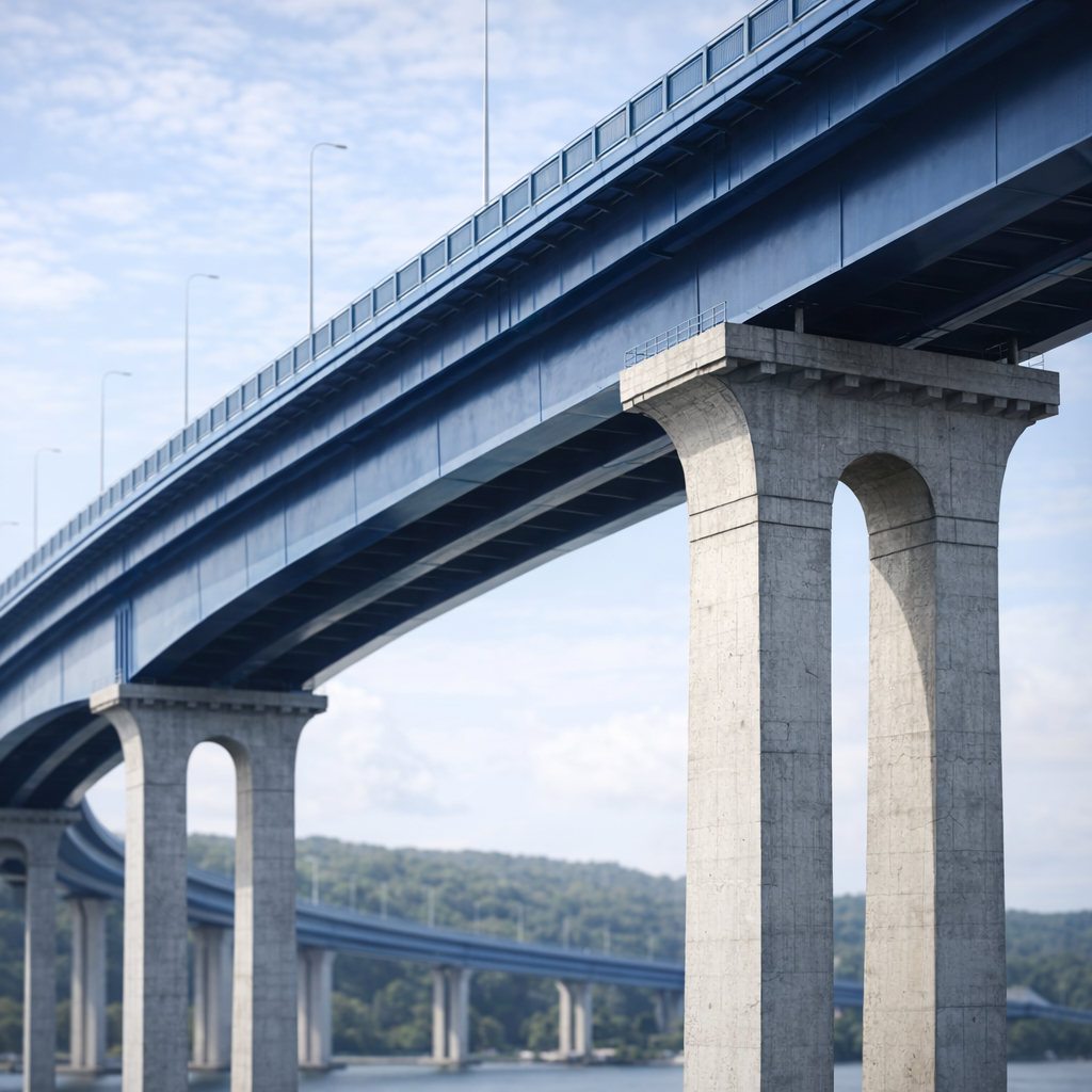 Bridge infrastructure support columns