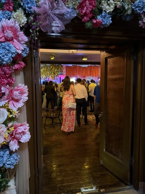 Floral arch at the entrance