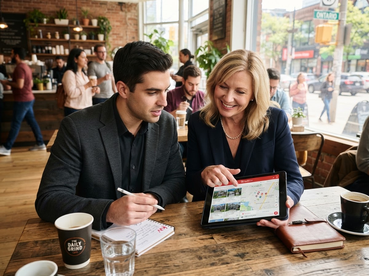 Real estate professionals collaborating authentically in Ontario