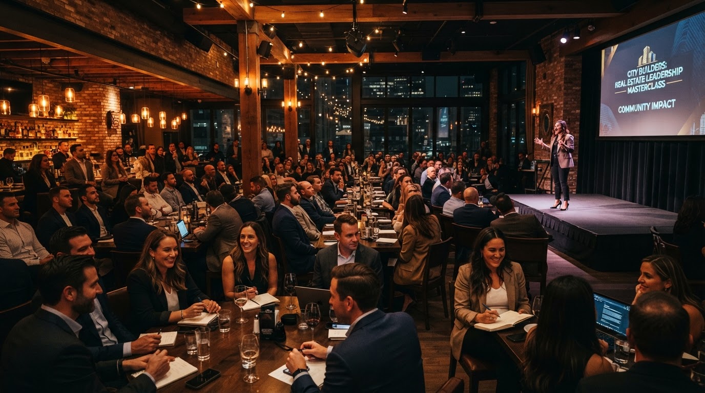 Real estate professionals gathered at an inspiring leadership event in Ontario