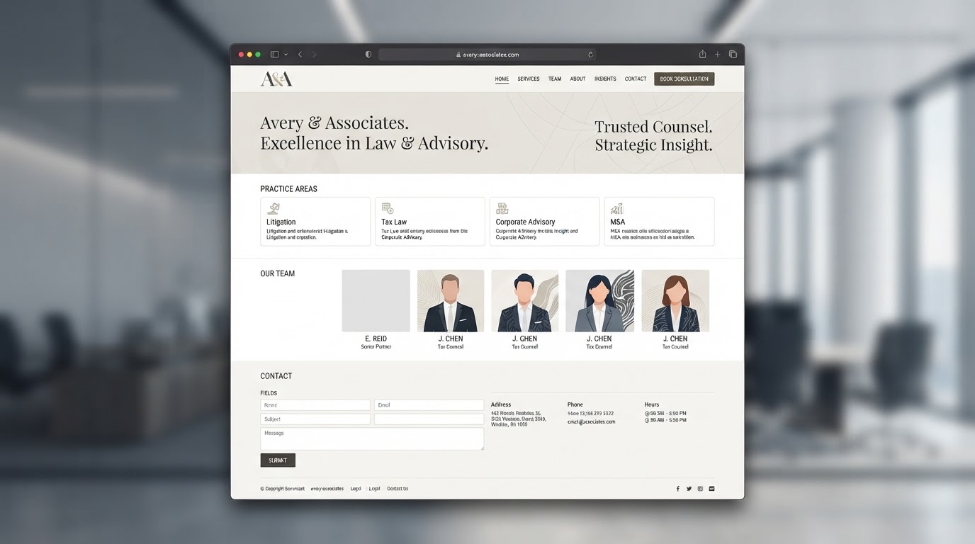 PROJECT THREE — Professional Services website design