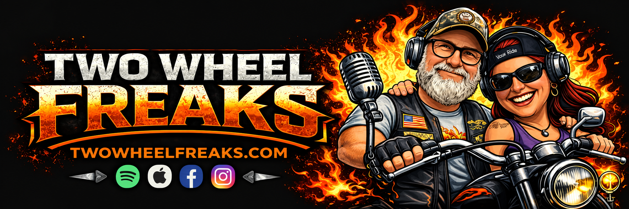 Two Wheel Freaks community artwork with Mac10 and Pinky